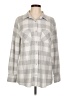 Member's Mark Plaid Gray Long Sleeve Blouse Size L - photo 1