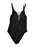 Unbranded Solid Black One Piece Swimsuit Size S (estimated) - photo 1