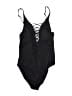 Unbranded Solid Black One Piece Swimsuit Size S (estimated) - photo 2