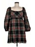 J.Crew 100% Polyester Plaid Green Casual Dress Size 6 - photo 1