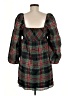 J.Crew 100% Polyester Plaid Green Casual Dress Size 6 - photo 2