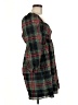 J.Crew 100% Polyester Plaid Green Casual Dress Size 6 - photo 4