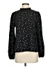 Shein 100% Polyester Polka Dots Black Long Sleeve Blouse Size 4 - photo 2