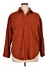 Unbranded 100% Polyester Orange Brown Long Sleeve Blouse Size XL - photo 1