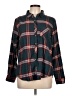 Maurices Plaid Teal Long Sleeve Button-Down Shirt Size L - photo 1