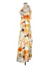 Harlyn 100% Rayon Tropical Orange Casual Dress Size XS - photo 5