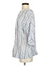 Warm Stripes Blue 3/4 Sleeve Button-Down Shirt Size 8 (3) - photo 5
