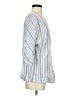 Warm Stripes Blue 3/4 Sleeve Button-Down Shirt Size 8 (3) - photo 4