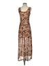 Louna Animal Print Brown Ivory Cocktail Dress Size S - photo 1