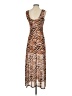 Louna Animal Print Brown Ivory Cocktail Dress Size S - photo 2