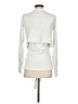 Dee Elly 100% Nylon White Gray Cardigan Size S (estimated) - photo 2