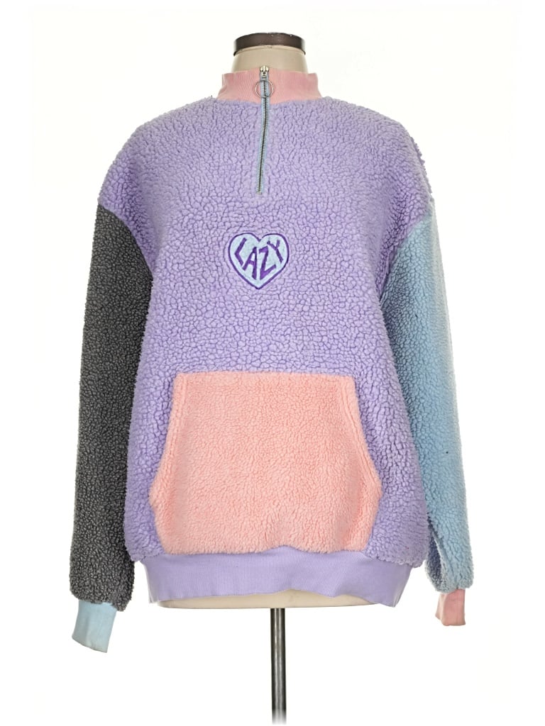Pre-owned Lazy Oaf Pullover Sweater In Purple