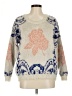 La Fee Verte Floral Ivory Pullover Sweater Size M - photo 1
