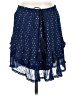 TRYB 100% Viscose Polka Dots Blue Casual Skirt Size S - photo 1