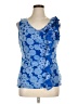 Elle 100% Polyester Blue Sleeveless Blouse Size XL - photo 1