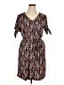 NY Collection Print Brown Casual Dress Size XL - photo 1