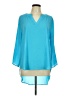 Cato 100% Polyester Teal 3/4 Sleeve Blouse Size L - photo 1