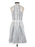Hunter Dixon 100% Polyester Stripes Gray Casual Dress Size 0 - photo 2