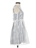 Hunter Dixon 100% Polyester Stripes Gray Casual Dress Size 0 - photo 4