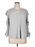 Skies Are Blue Gray Short Sleeve Top Size 1X - photo 1