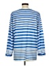 Talbots Stripes Blue Long Sleeve Blouse Size L - photo 2