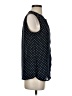 Banana Republic 100% Polyester Polka Dots Blue Black Sleeveless Blouse Size 4 - photo 4