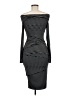 Bailey 44 Stripes Gray Black Cocktail Dress Size M - photo 2
