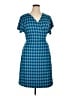 Just Fab Argyle Blue Casual Dress Size 1X - photo 1
