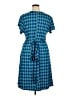 Just Fab Argyle Blue Casual Dress Size 1X - photo 2