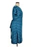 Just Fab Argyle Blue Casual Dress Size 1X - photo 4