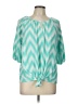 Rain Teal 3/4 Sleeve Blouse Size L - photo 1