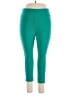 Dear Scarlett Solid Green Active Pants Size 1X - photo 1