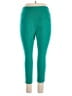 Dear Scarlett Solid Green Active Pants Size 1X - photo 2