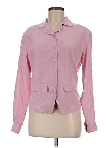 Hasting & Smith Long Sleeve Silk Top (view 1)