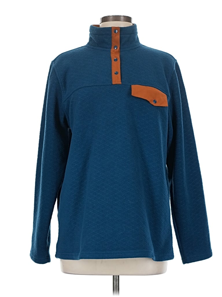 Pre-owned Zyia Active Pullover Sweater In Blue
