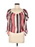 Express Pink Purple Short Sleeve Blouse Size M - photo 1