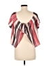 Express Pink Purple Short Sleeve Blouse Size M - photo 2