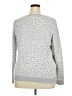 Croft & Barrow Animal Print Silver Pullover Sweater Size XXL - photo 2