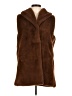 Echo 100% Polyester Brown Faux Fur Vest Size M - photo 1