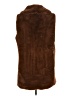 Echo 100% Polyester Brown Faux Fur Vest Size M - photo 2