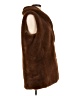Echo 100% Polyester Brown Faux Fur Vest Size M - photo 4