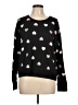 RACHEL Rachel Roy Hearts Black Pullover Sweater Size L - photo 1