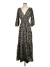 DKNY 100% Polyester Paisley Gray Casual Dress Size 4 - photo 1