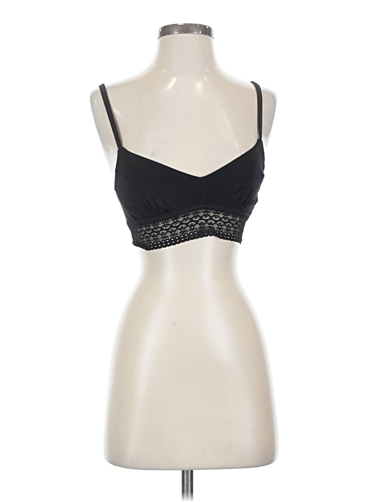 Pre-owned Eberjey Tank Top Black Sweetheart Neckline Tops