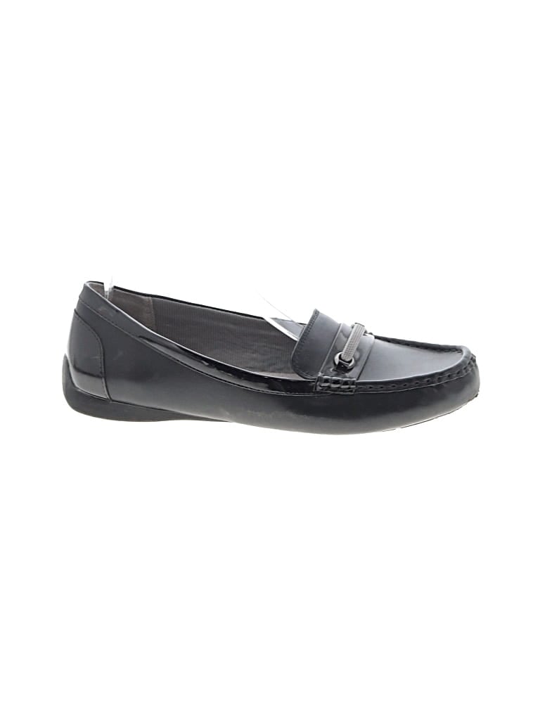 Pre-owned Abella Flats In Black