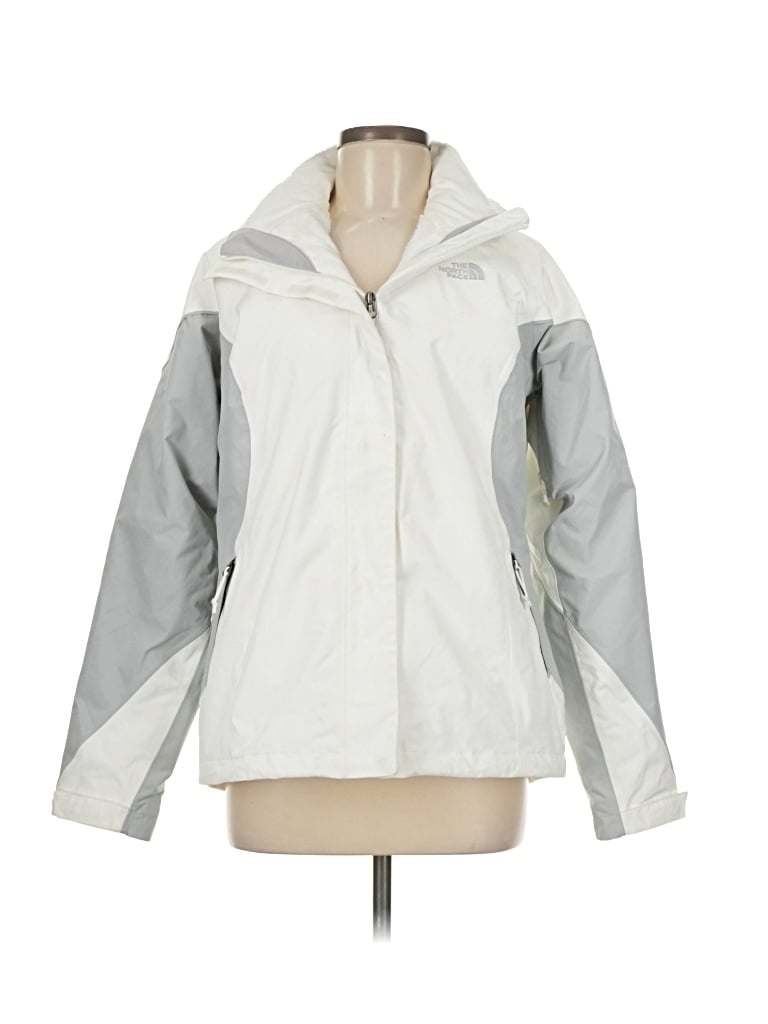 Pre-owned The North Face Raincoat In Silver