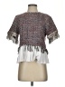 Zara Tweed Gray Red Poncho Size XS - photo 1