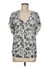 Ivanka Trump 100% Polyester Gray Short Sleeve Blouse Size M (estimated) - photo 1