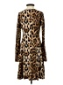 Cecico Animal Print Brown Casual Dress Size S - photo 2