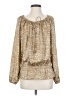 MICHAEL Michael Kors 100% Polyester Gold Long Sleeve Blouse Size S - photo 1